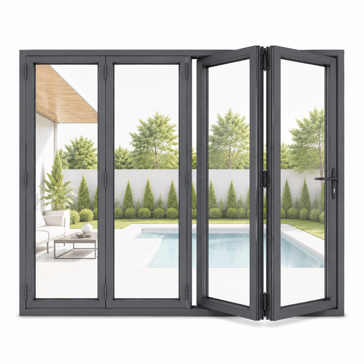 bifold door - rtl - light color