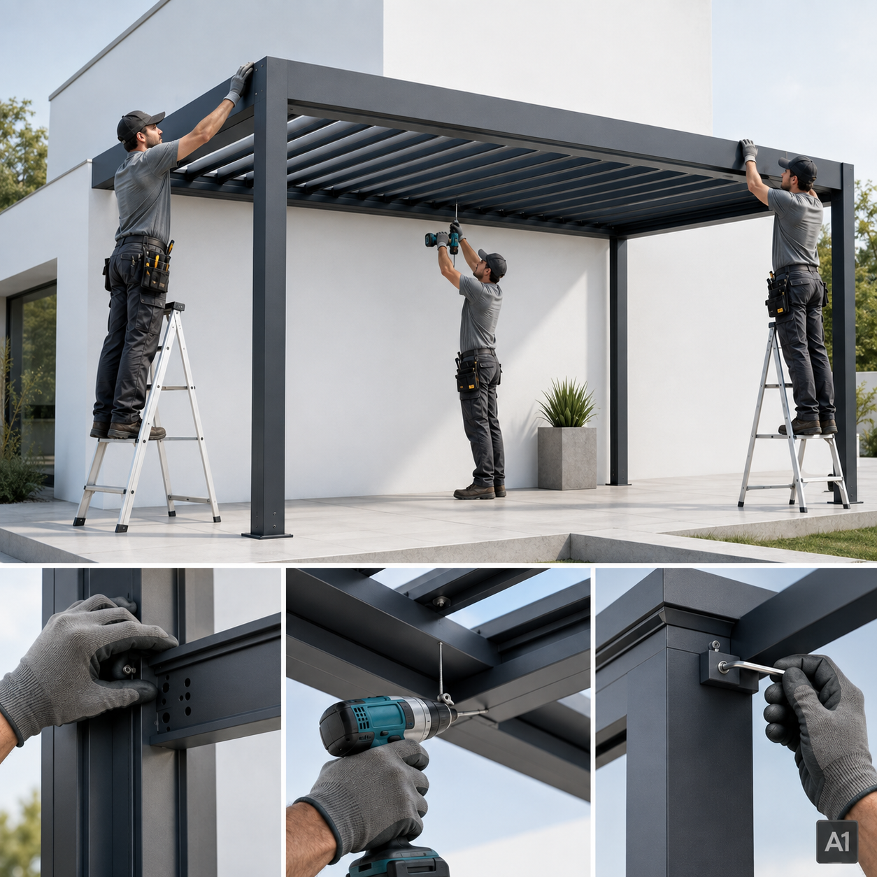 Aluminum Pergola Installation