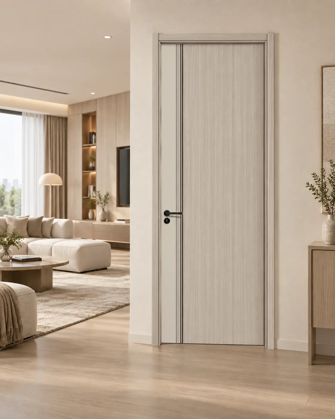 Soft Beige Carbon Crystal Interior Door - Image 3