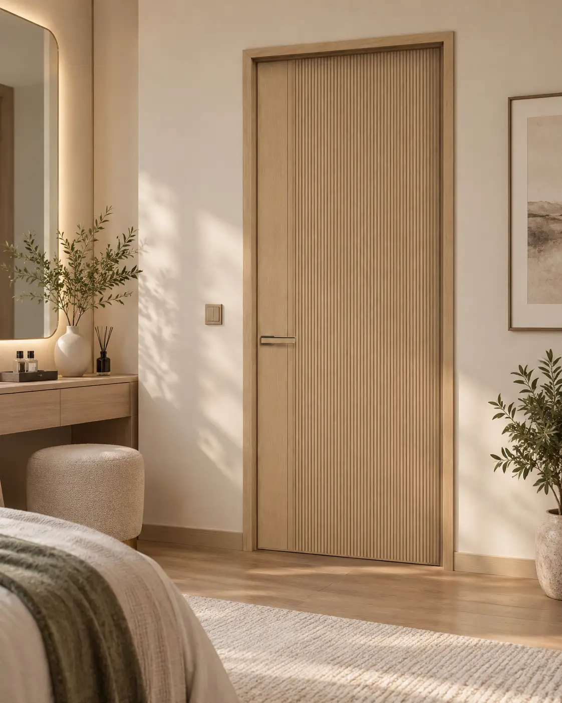 Ribbed Carbon Crystal Oak Interior Door - Image 4