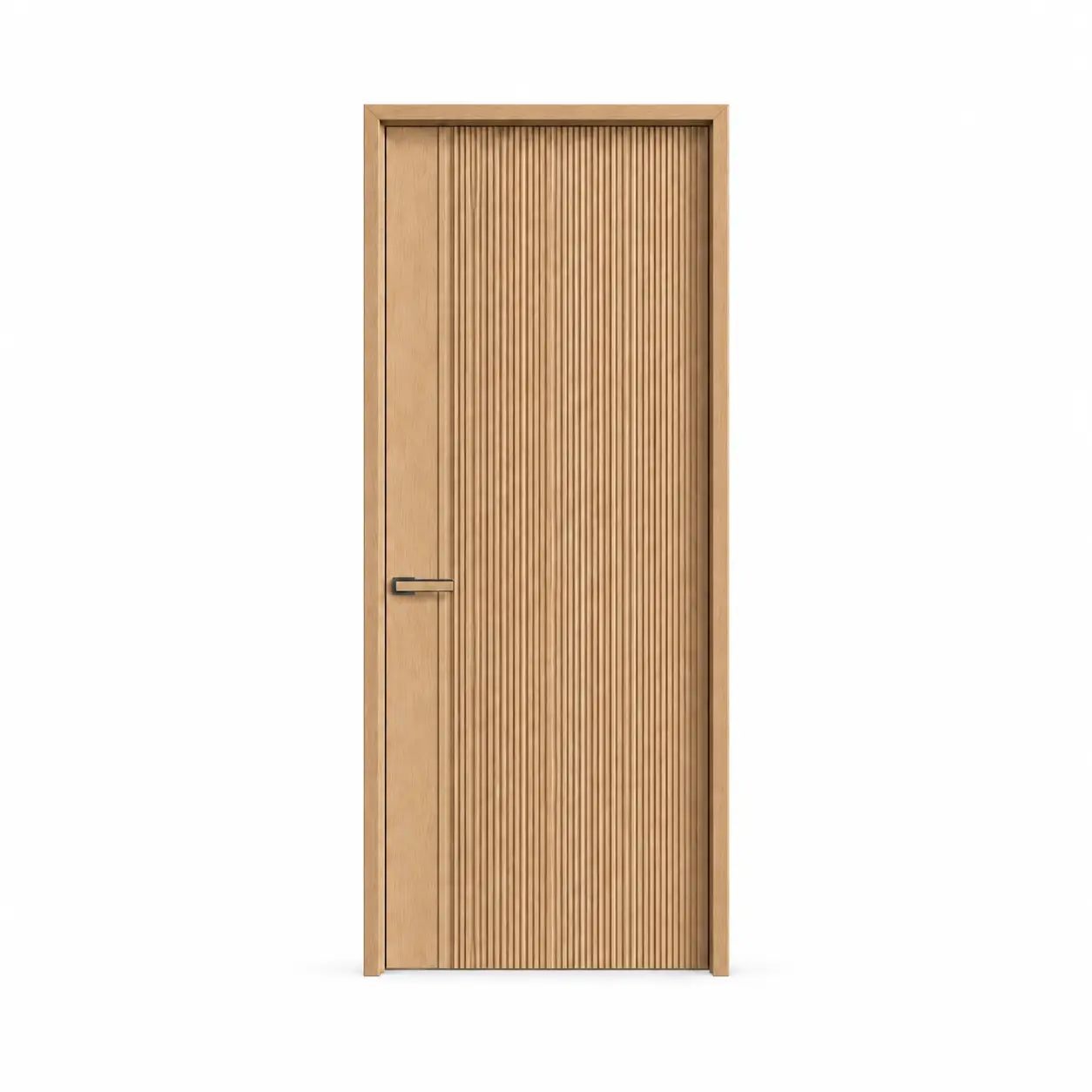 Ribbed Carbon Crystal Oak Interior Door