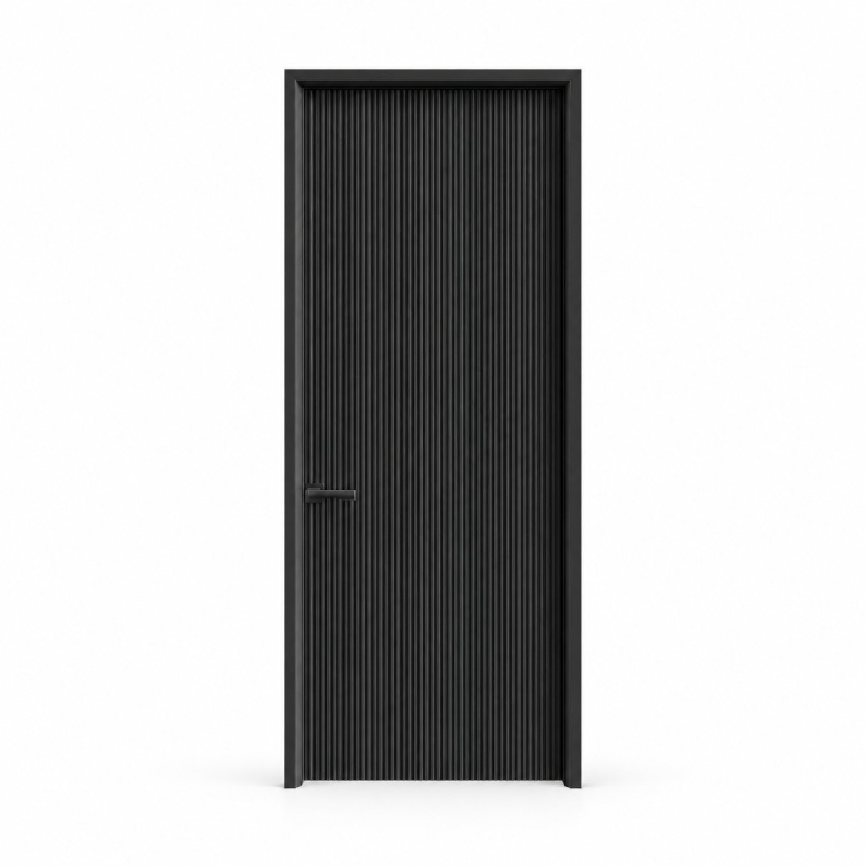 Black Ribbed Carbon Crystal Interior Door