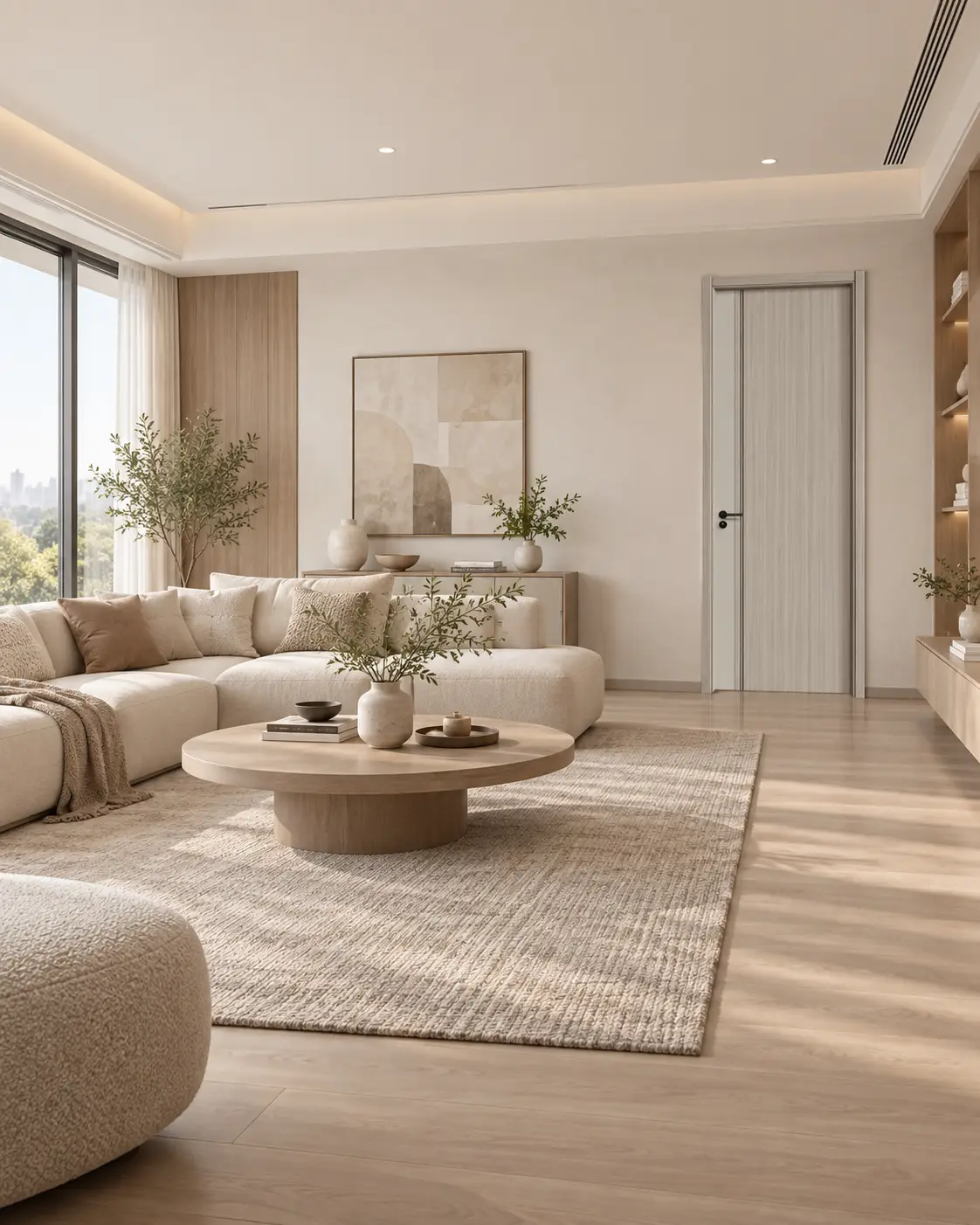 Soft Beige Carbon Crystal Interior Door - Image 4