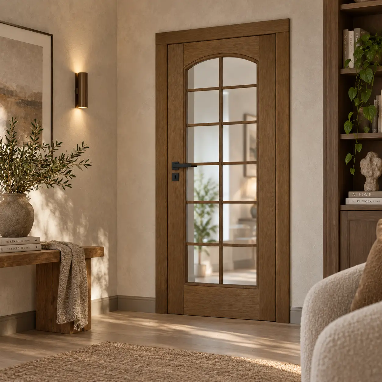 Olive Archway Glass Door - Image 3