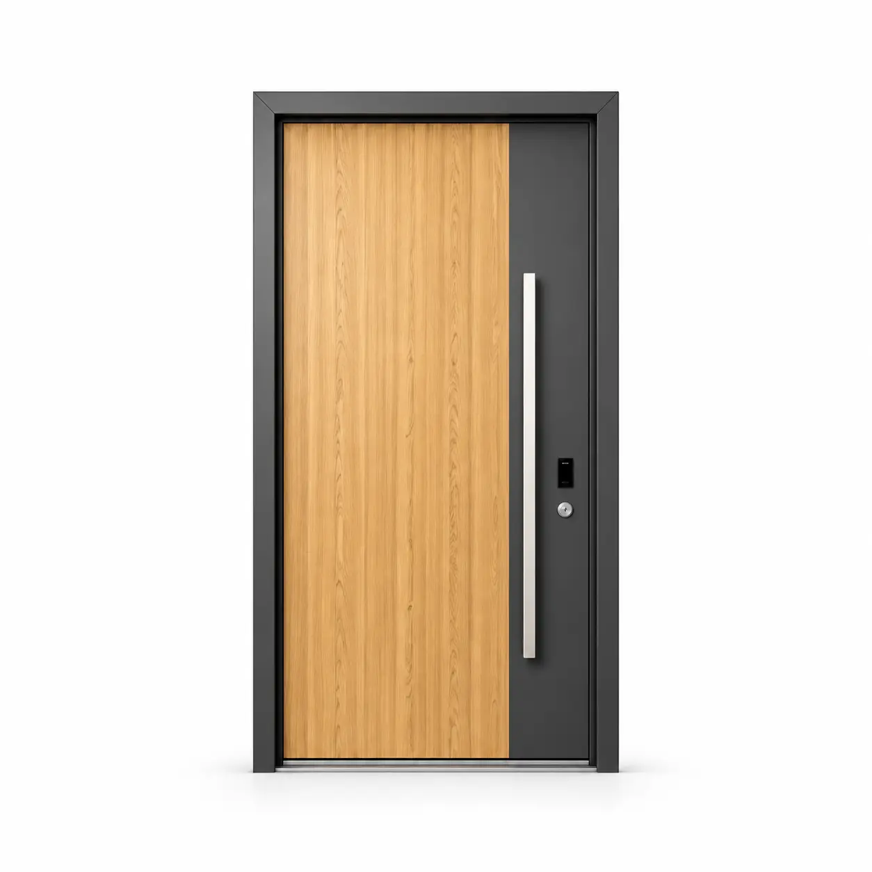 Urban Oak & Black Smart Entry Door