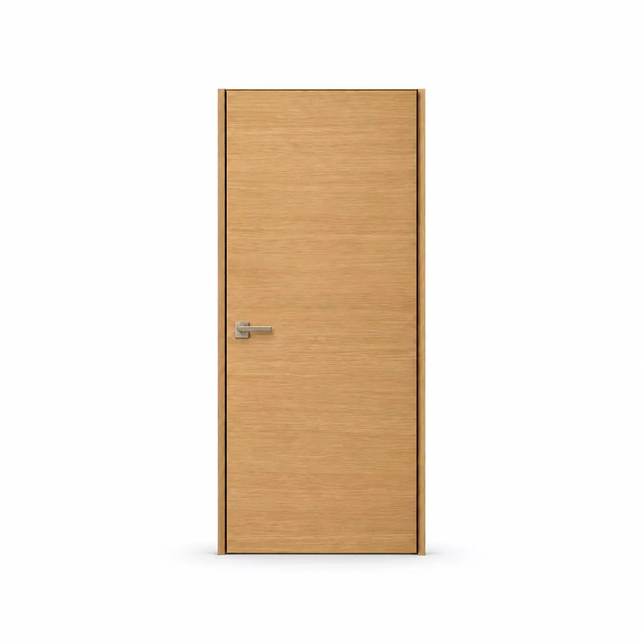 45 Series Aluminum-Wood Invisible Door – Light Oak